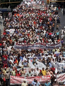 Greece general strike day 1