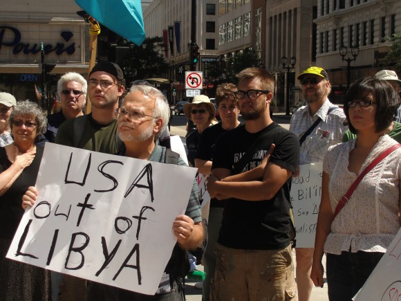 U.S./NATO Out Of Libya protest 8-27-2011, Milwaukee