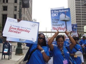 Postal workers marching, Detroit, August 2010 Postal workers marching, Detroit, August 2010