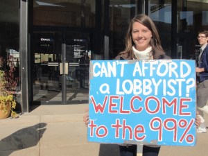 Protesting Chase Bank In Appleton, WI Oct. 22, 2011