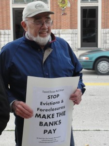 At Occupy Green protest against Chase Bank Oct. 14.