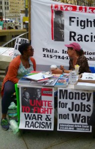 Activists from the International Action Center at Occupy Philly