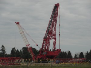 One of the many cranes that members of IAM Local 516 make, the cranes are used worldwide.