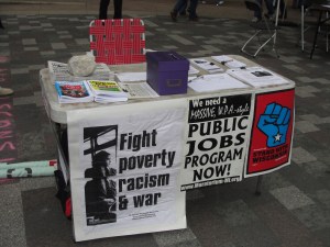 WI BOPM table at the state capitol rally Nov. 19.