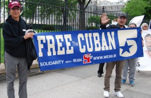 Rally at the White House for the Cuban Five April 21,2012.