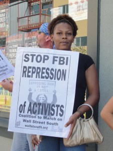 At March on Wall Street South press conference in Charlotte, North Carolina August 31, 2012.