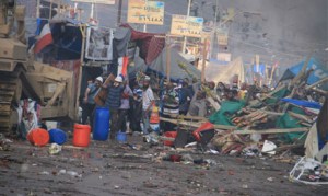 Egyptian military removal on August 14, 2013 where thousands were attacked. Many have been killed and injured., a photo by Pan-African News Wire File Photos on Flickr.