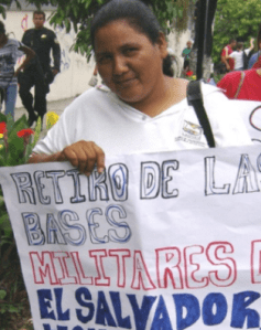 Esmeralda Villalta at a Honduras solidarity rally