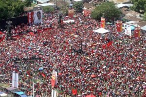 The people of Honduras gather for the launching of the election campaign.