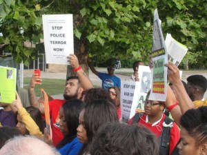 Vigil at Dineen Park in Milwaukee, August 14, 2014.