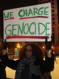 Protest at Red Arrow Park, Milwaukee December 23, 2014.
