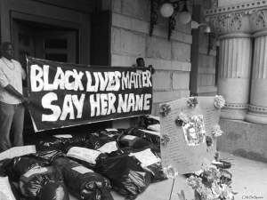 Coalition For Justice protest August 8, 2015 in Milwaukee [Photo Credit: C.M. Despears]