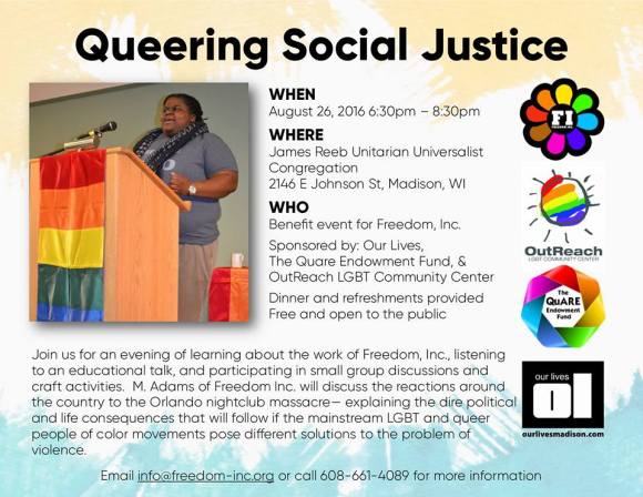 Queering Social Justice Madison 8-26-16