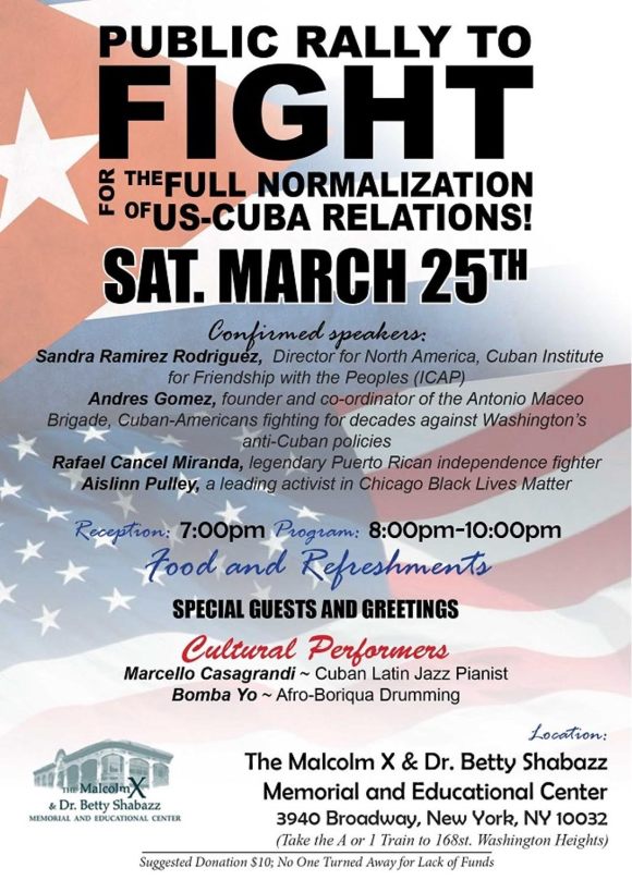 Cuba Public Rally March 25 2017 NYC