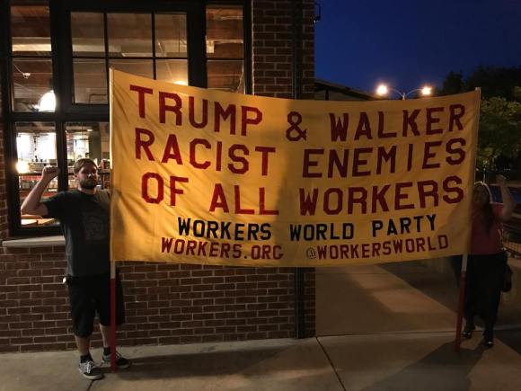 Trump Walker Banner Milwaukee June 13 2017