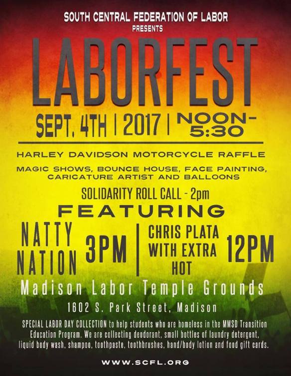 Madison LaborFest September 4 2017