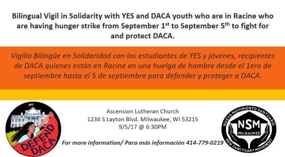 Voces Vigil DACA Milwaukee September 5 2017