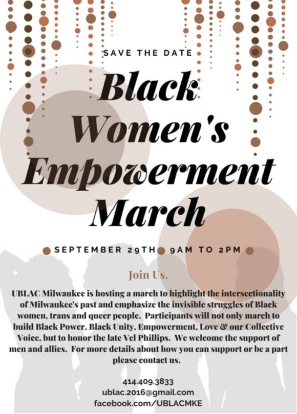 Black Women's March Milwaukee September 2018