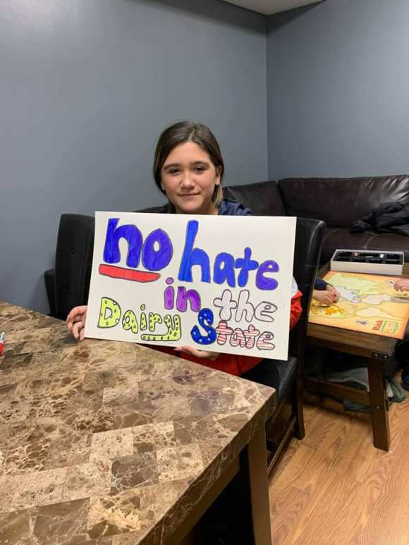 No Hate In Dairy State Manitowoc Sign Making 2 16 2019