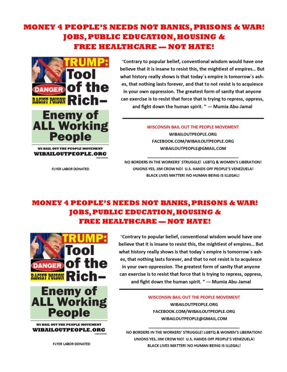 Anti Trump WI BOPM Half Sheet April 26 2019