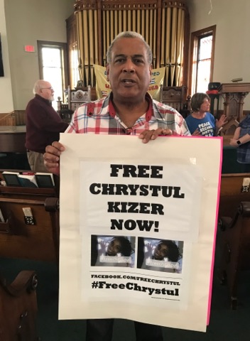 Fr Luis Barrios Free Chrystul Placard Racine June 13 2019