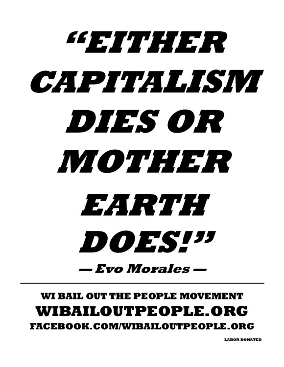 Evo Morales Quote Placard Global Climate Strike 9 2019