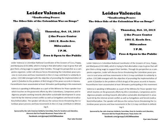 Leider Valencia Milwaukee October 10 2019 Flyer